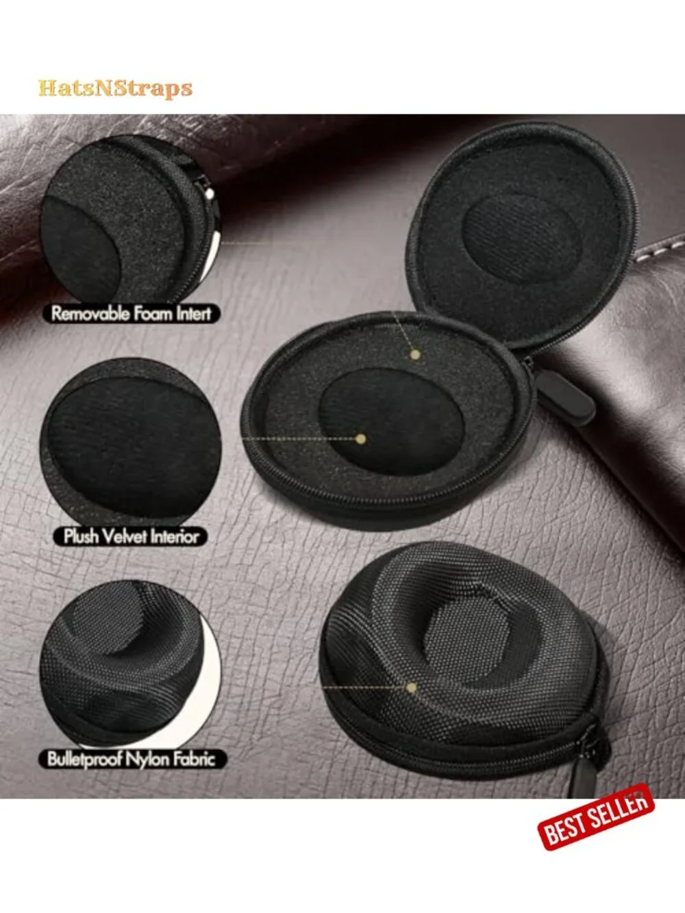 2 Pack Travel Watch Case Single Storage Box for Wristwatches - Portable up to